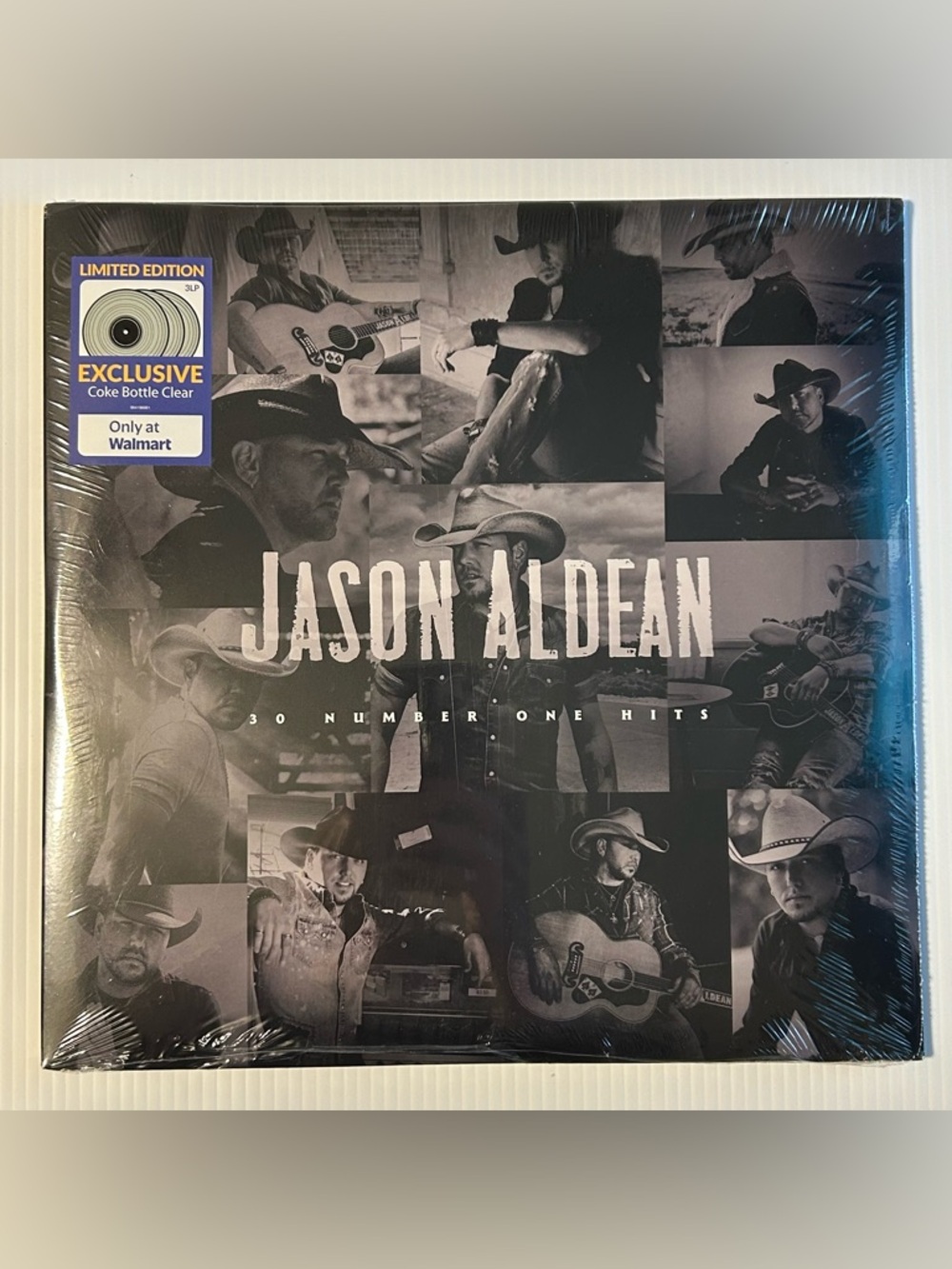 Jason Aldean 30 Number One Hits Vinyl 3 LP Walmart Exclusive Coke Bottle Clear